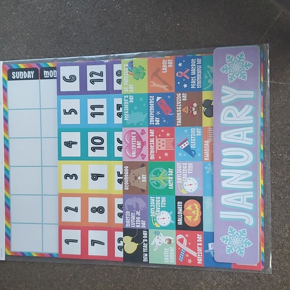 BACK TO CLASS REUSEABLE CALENDAR - Picture 2 of 10